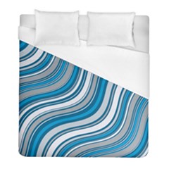 Blue Wave Surges On Duvet Cover (full/ Double Size) by WensdaiAmbrose