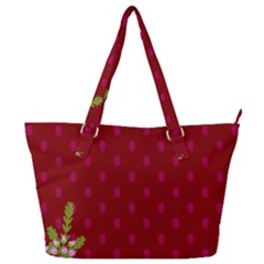 Vivid Burgundy & Heather Full Print Shoulder Bag by WensdaiAmbrose