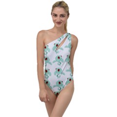 Squidward In Repose Pattern To One Side Swimsuit by Valentinaart