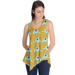 Squidward In Repose Pattern Sleeveless Tunic by Valentinaart