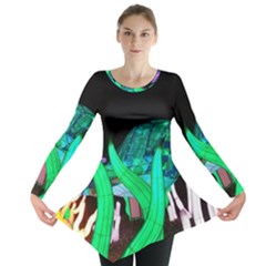 Dragon Lights Turtle Long Sleeve Tunic  by Riverwoman