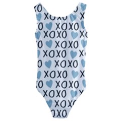 Xo Valentines Day Pattern Kids  Cut-out Back One Piece Swimsuit by Valentinaart