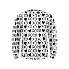 Xo Valentines Day Pattern Kids  Sweatshirt by Valentinaart