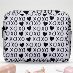 Xo Valentines Day Pattern Make Up Pouch (large) by Valentinaart