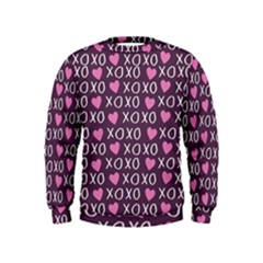 Xo Valentines Day Pattern Kids  Sweatshirt by Valentinaart