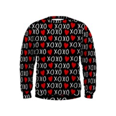 Xo Valentines Day Pattern Kids  Sweatshirt by Valentinaart