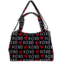 Xo Valentines Day Pattern Double Compartment Shoulder Bag by Valentinaart