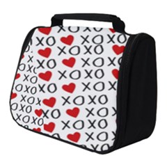 Xo Valentines Day Pattern Full Print Travel Pouch (small) by Valentinaart