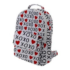 Xo Valentines Day Pattern Flap Pocket Backpack (large) by Valentinaart