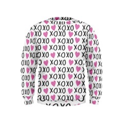 Xo Valentines Day Pattern Kids  Sweatshirt by Valentinaart