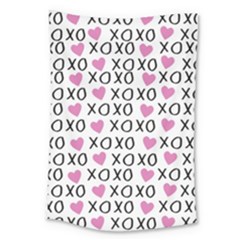 Xo Valentines Day Pattern Large Tapestry by Valentinaart