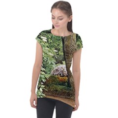 Garden Of The Phoenix Cap Sleeve High Low Top by Riverwoman