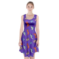 Dinosaurs - Periwinkle Racerback Midi Dress by WensdaiAmbrose