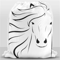 Animal Equine Face Horse Drawstring Bag (large) by Wegoenart