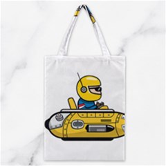 Cartoon Space Racer Galaxy Science Classic Tote Bag by Wegoenart