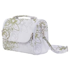 Flowers Background Leaf Leaves Satchel Shoulder Bag by Mariart