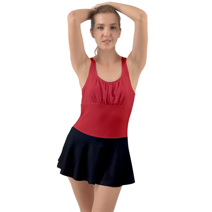 Kellytvgear Reddream Ruffle Top Dress Swimsuit