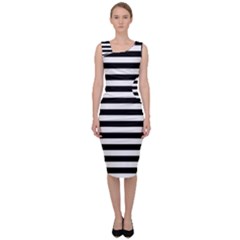 Black Stripes Sleeveless Pencil Dress by snowwhitegirl