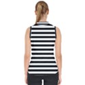 Black Stripes Mock Neck Shell Top View2