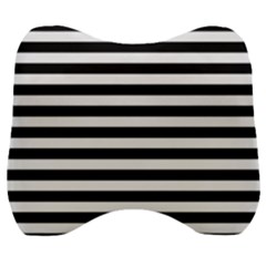 Black Stripes Velour Head Support Cushion by snowwhitegirl