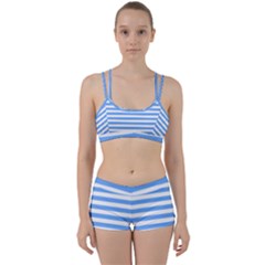 Blue Stripes Perfect Fit Gym Set by snowwhitegirl