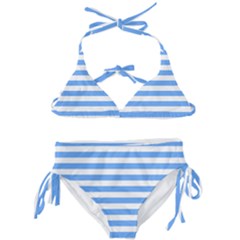 Blue Stripes Kids  Classic Bikini Set by snowwhitegirl