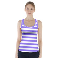 Lilac Purple Stripes Racer Back Sports Top by snowwhitegirl