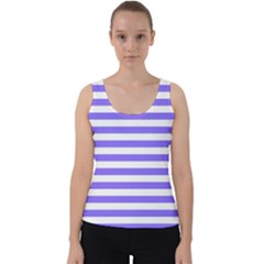 Lilac Purple Stripes Velvet Tank Top by snowwhitegirl