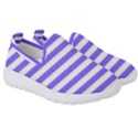 Lilac Purple Stripes Kids  Slip On Sneakers View3