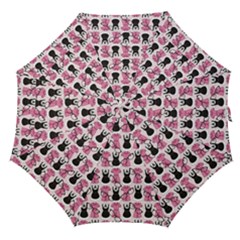 Waitress Uniform Dresses Nerdy Glasses Pattern Pink Straight Umbrellas by snowwhitegirl