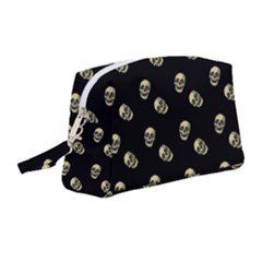 Skull Black Pattern Wristlet Pouch Bag (medium) by snowwhitegirl