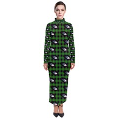 Eyes Green Plaid Turtleneck Maxi Dress by snowwhitegirl