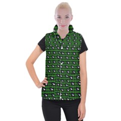 Eyes Green Plaid Women s Button Up Vest by snowwhitegirl