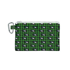 Eyes Green Plaid Canvas Cosmetic Bag (small) by snowwhitegirl