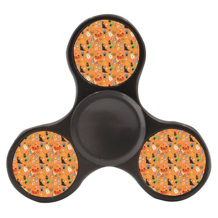 Halloween Treats Pattern Orange Finger Spinner