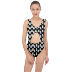 Ghost Pet Black Center Cut Out Swimsuit by snowwhitegirl