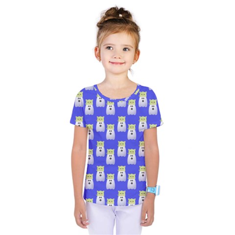 Ghost Pet Blue Kids  One Piece Tee by snowwhitegirl