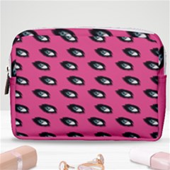 Eyes Dark Pink Make Up Pouch (medium) by snowwhitegirl