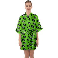 Eyes Green Quarter Sleeve Kimono Robe by snowwhitegirl