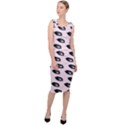 Eyes Pink Sleeveless Pencil Dress View3