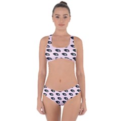 Eyes Pink Criss Cross Bikini Set by snowwhitegirl