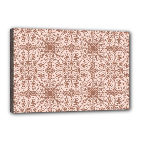 Ornamental Brown Canvas 18  X 12  (stretched) by snowwhitegirl