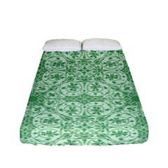 Ornamental Green Fitted Sheet (full/ Double Size) by snowwhitegirl