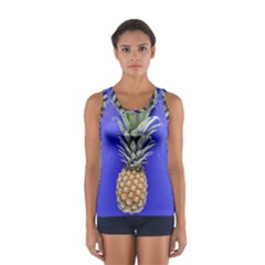 Pineapple Blue Sport Tank Top  by snowwhitegirl