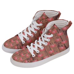 Zen Lotus Wood Wall Men s Hi-top Skate Sneakers by snowwhitegirl