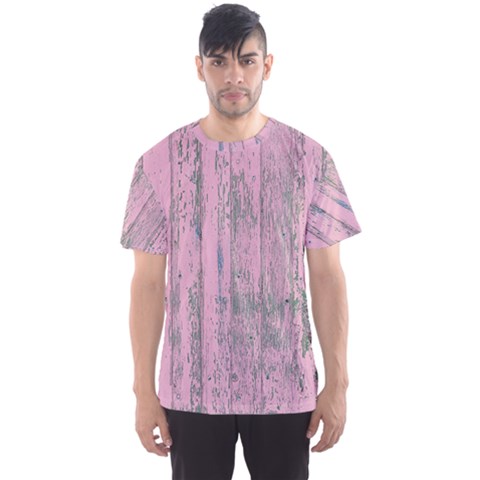 Old Pink Wood Wall Men s Sports Mesh Tee by snowwhitegirl