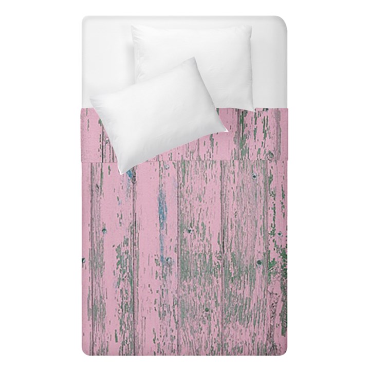 Old Pink Wood Wall Duvet Cover Double Side (Single Size)