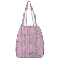 Old Pink Wood Wall Center Zip Backpack by snowwhitegirl