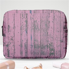 Old Pink Wood Wall Make Up Pouch (large) by snowwhitegirl