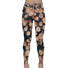 Wood Stick Piles Classic Yoga Leggings by snowwhitegirl